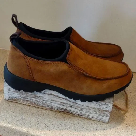 Lands End mens NWOT Suede Slip On Shoes Size 12 Amazon.com | Lands main image 4